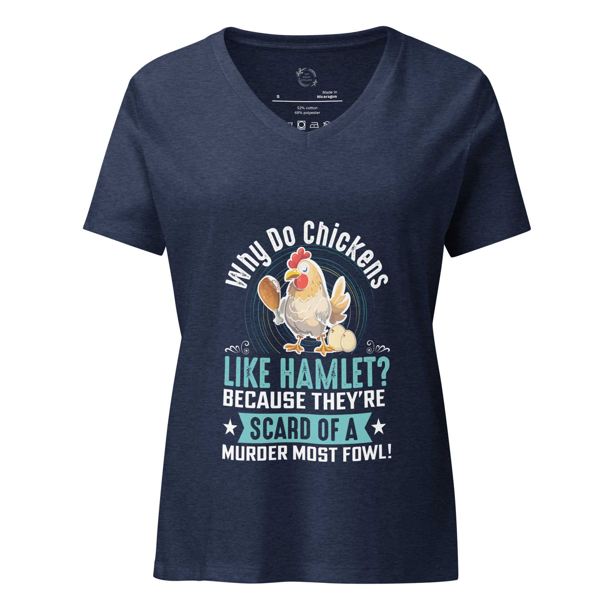 Murder most fowl! – Women’s relaxed v-neck t-shirt